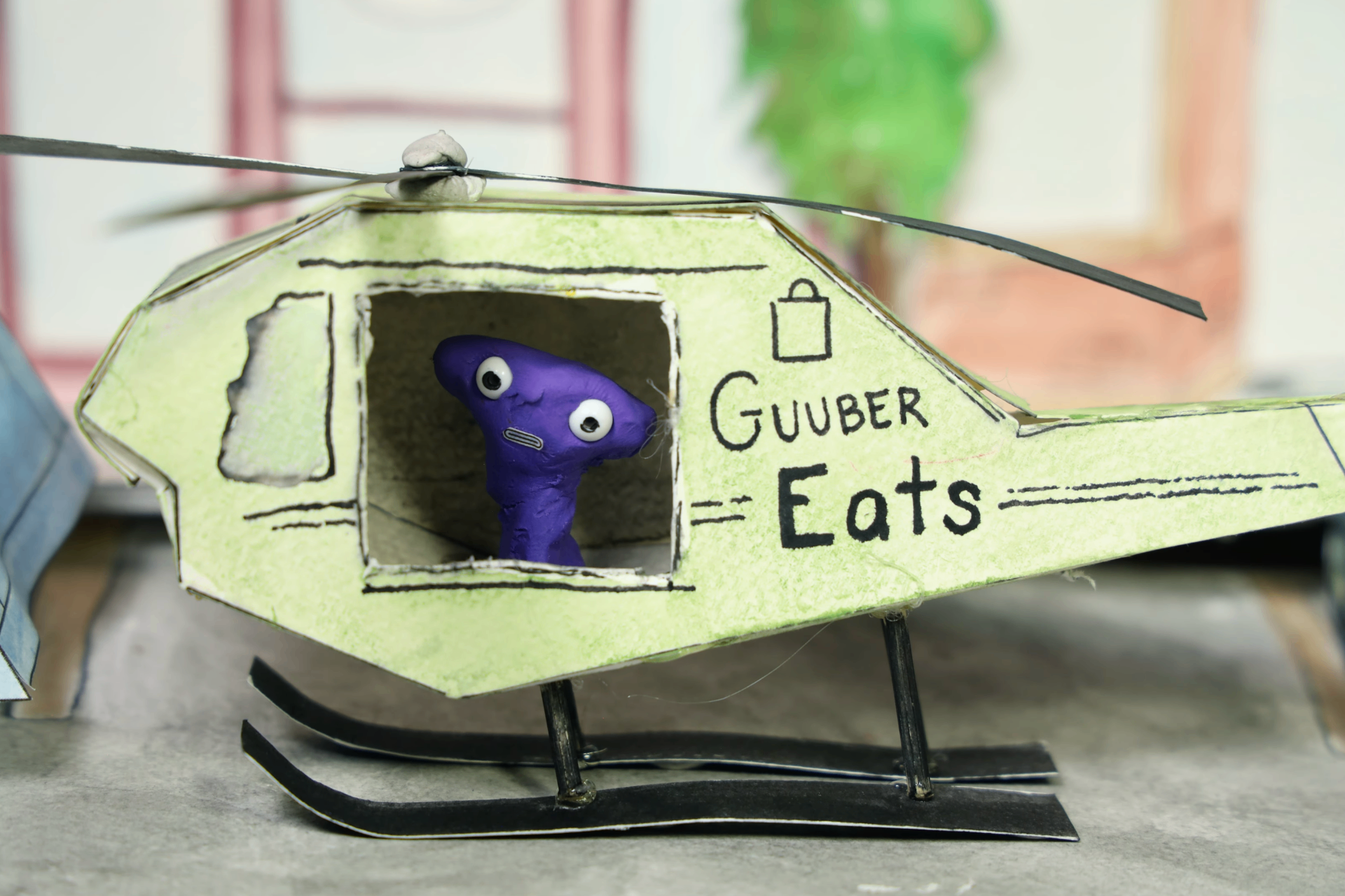 Guuber Eats helicopter still